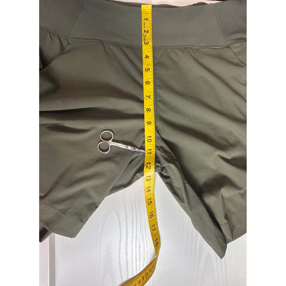 Prana Halle Shorts II Olive Green Hiking Outdoor Stretch Women Large 1971231 - Picture 4 of 11